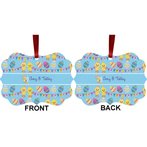 Happy Easter Metal Benilux Ornament - Front and Back (APPROVAL)