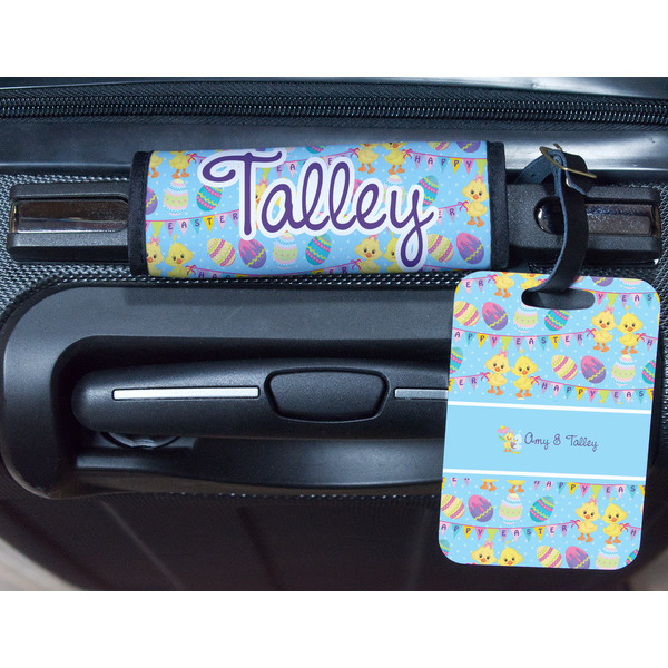 Happy Easter Metal Luggage Tag & Handle Wrap - In Context