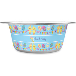 Happy Easter Stainless Steel Dog Bowl (Personalized)