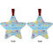Happy Easter Metal Star Ornament - Front and Back