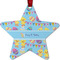 Happy Easter Metal Star Ornament - Double Sided w/ Multiple Names