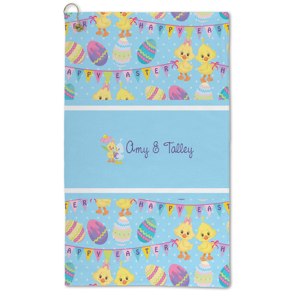 Custom Happy Easter Microfiber Golf Towel - Large (Personalized)