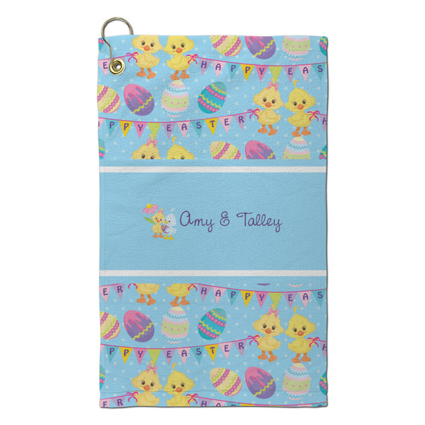 Custom Happy Easter Microfiber Golf Towel - Small (Personalized)