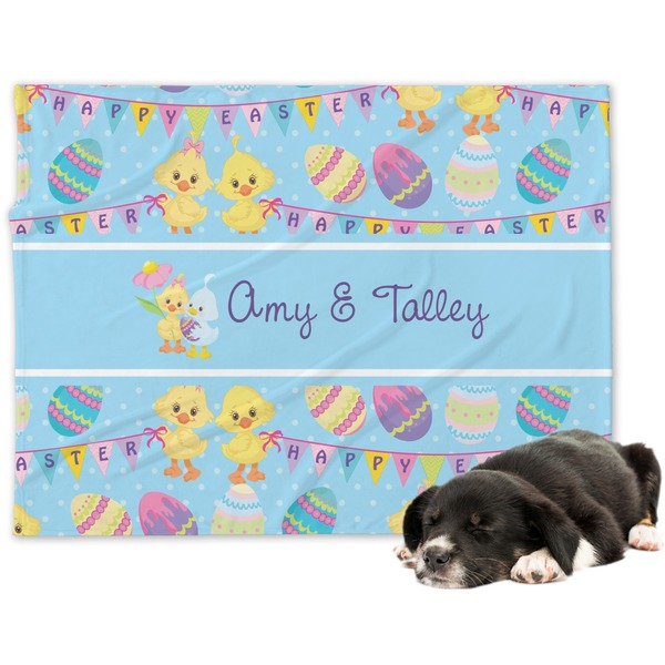 Custom Happy Easter Dog Blanket (Personalized)