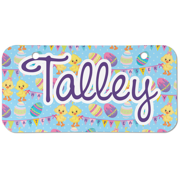 Custom Happy Easter Mini/Bicycle License Plate (2 Holes) (Personalized)