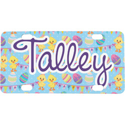 Happy Easter Mini / Bicycle License Plate (4 Holes) (Personalized)