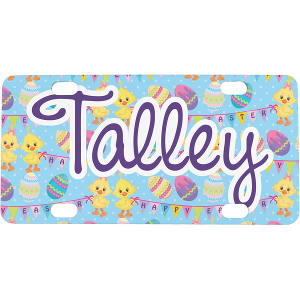 Custom Happy Easter Mini / Bicycle License Plate (4 Holes) (Personalized)