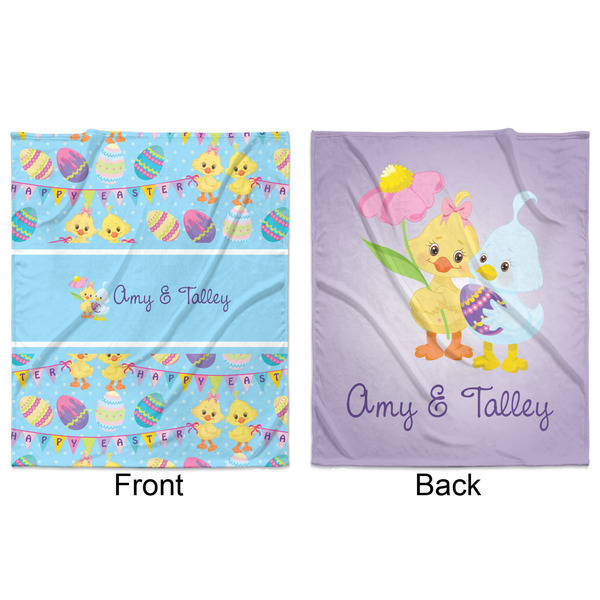 Happy Easter Minky Blanket - 50"x60" - Double Sided - Front & Back
