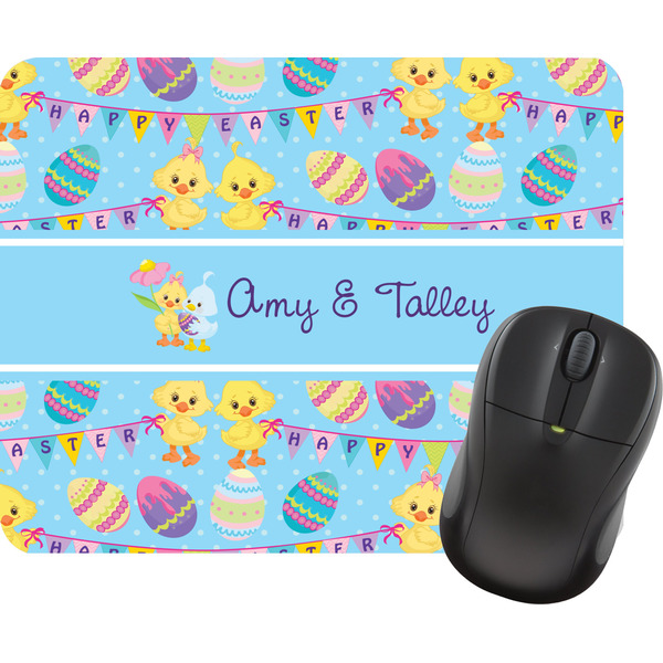 Custom Happy Easter Rectangular Mouse Pad (Personalized)