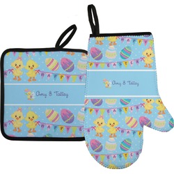 Happy Easter Oven Mitt & Pot Holder Set w/ Multiple Names