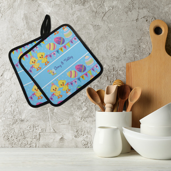 Happy Easter Neoprene Pot Holder - Set of 2  LIFESTYLE