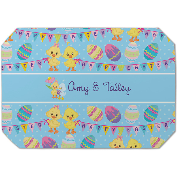 Custom Happy Easter Dining Table Mat - Octagon (Single-Sided) w/ Multiple Names