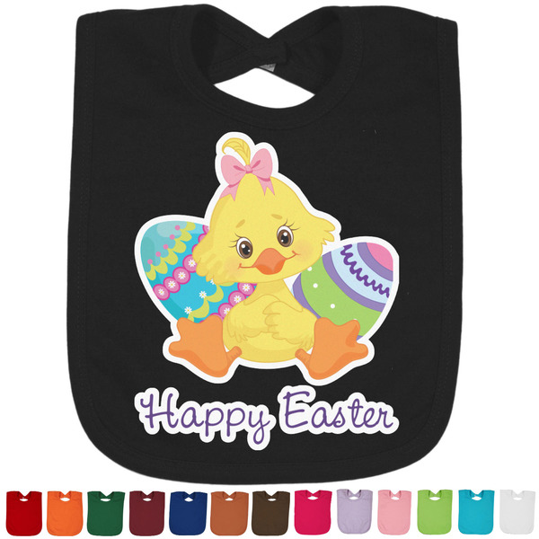Custom Happy Easter Cotton Baby Bib (Personalized)