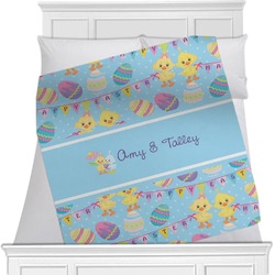 Happy Easter Minky Blanket - Toddler / Throw - 60"x50" - Single Sided (Personalized)