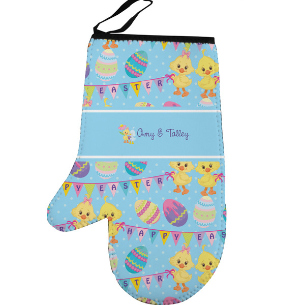 Happy Easter Personalized Oven Mitt - Left