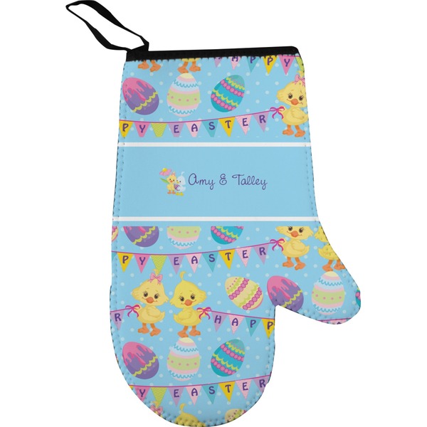 Custom Happy Easter Right Oven Mitt (Personalized)
