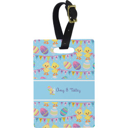 Happy Easter Plastic Luggage Tag - Rectangular w/ Multiple Names