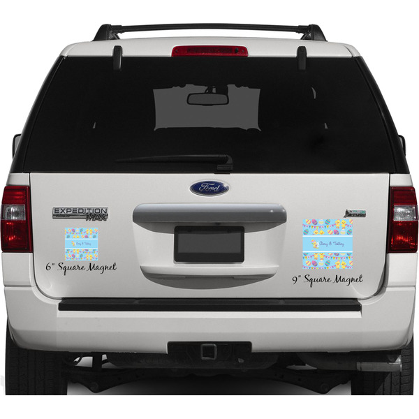 Happy Easter Personalized Square Car Magnets on Ford Explorer