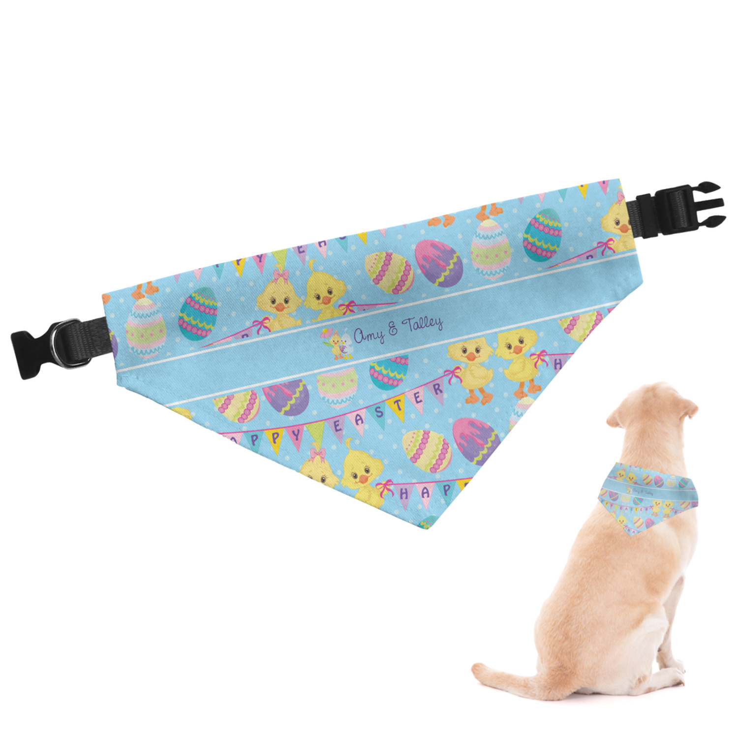 Custom Happy Easter Dog Bandana (Personalized) YouCustomizeIt