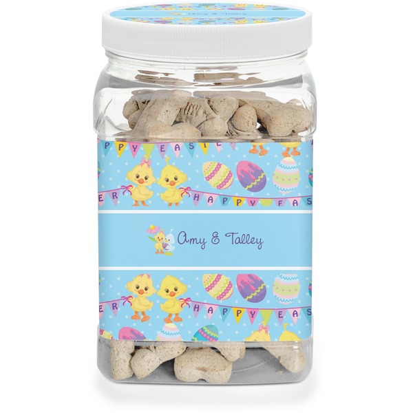 Custom Happy Easter Dog Treat Jar (Personalized)