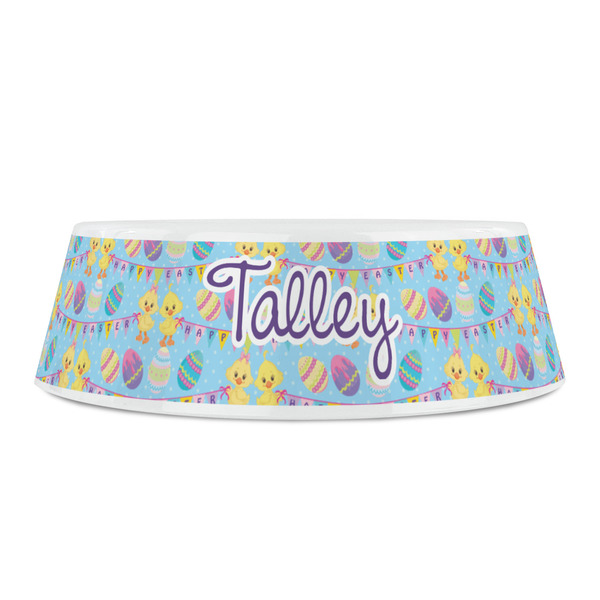 Happy Easter Plastic Pet Bowls - Small - FRONT