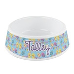 Happy Easter Plastic Dog Bowl - Small (Personalized)
