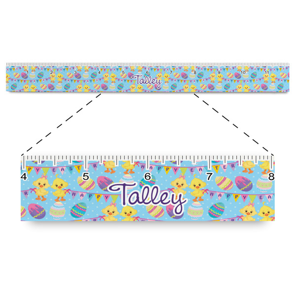 Custom Happy Easter Plastic Ruler - 12" (Personalized)
