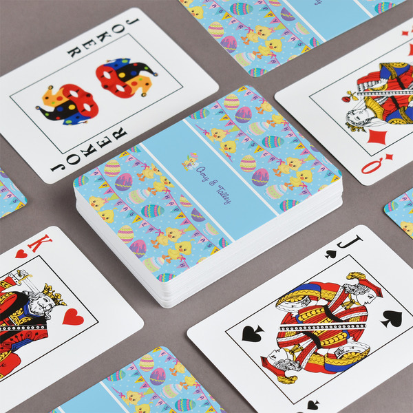 Happy Easter Playing Cards - Front & Back View