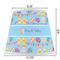 Happy Easter Poly Film Empire Lampshade - Dimensions