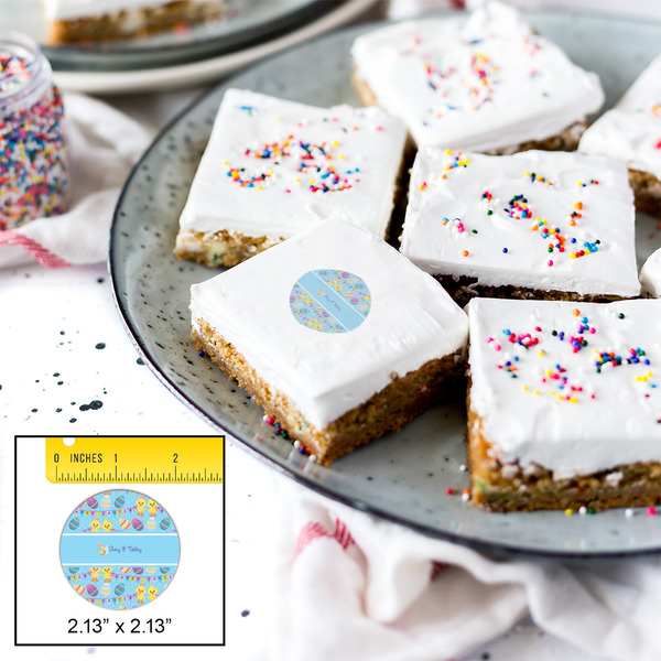 Happy Easter Printed Icing Circle - Small - In Context