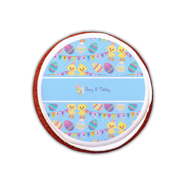 Happy Easter Printed Icing Circle - XSmall - On Cookie