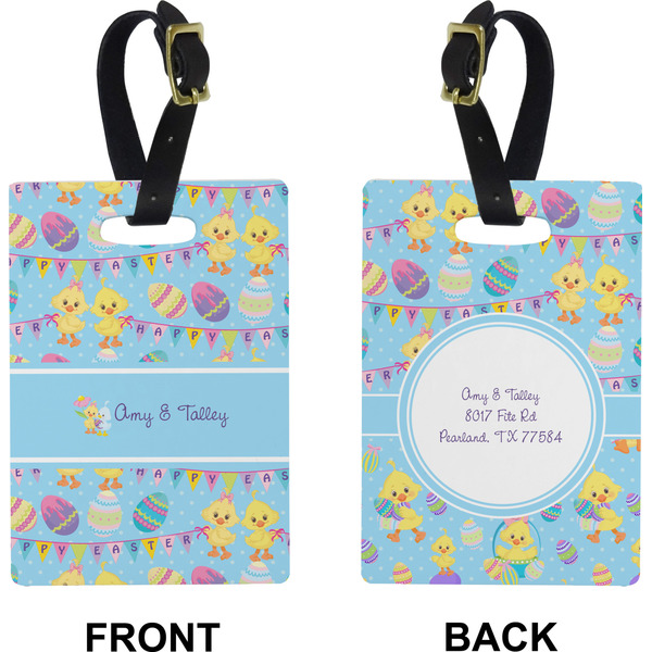 Happy Easter Rectangle Luggage Tag (Front + Back)