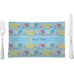 Happy Easter Glass Rectangular Lunch / Dinner Plate (Personalized)