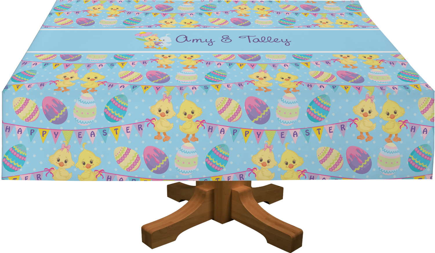 Custom Happy Easter Tablecloth (Personalized) YouCustomizeIt
