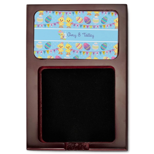 Happy Easter Red Mahogany Sticky Note Holder - Flat