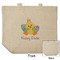 Happy Easter Reusable Cotton Grocery Bag - Front & Back View
