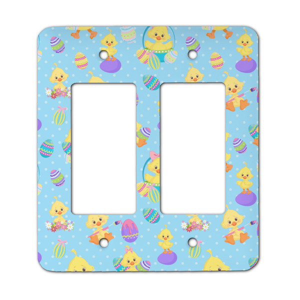 Custom Happy Easter Rocker Style Light Switch Cover - Two Switch