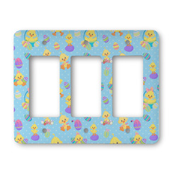 Happy Easter Rocker Style Light Switch Cover - Three Switch