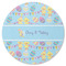 Happy Easter Round Coaster Rubber Back - Single