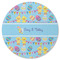 Happy Easter Round Rubber Backed Coaster (Personalized)