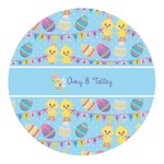Happy Easter Round Decal - Small (Personalized)