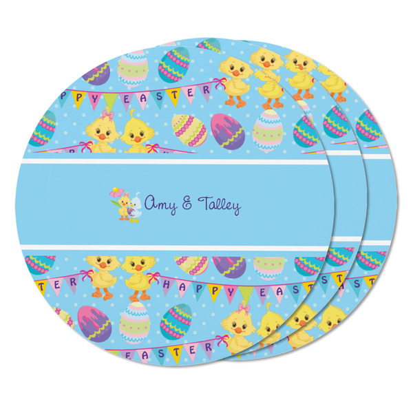 Happy Easter Round Fridge Magnet - THREE