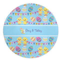 Happy Easter 5' Round Indoor Area Rug (Personalized)