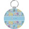 Happy Easter Round Plastic Keychain (Personalized)