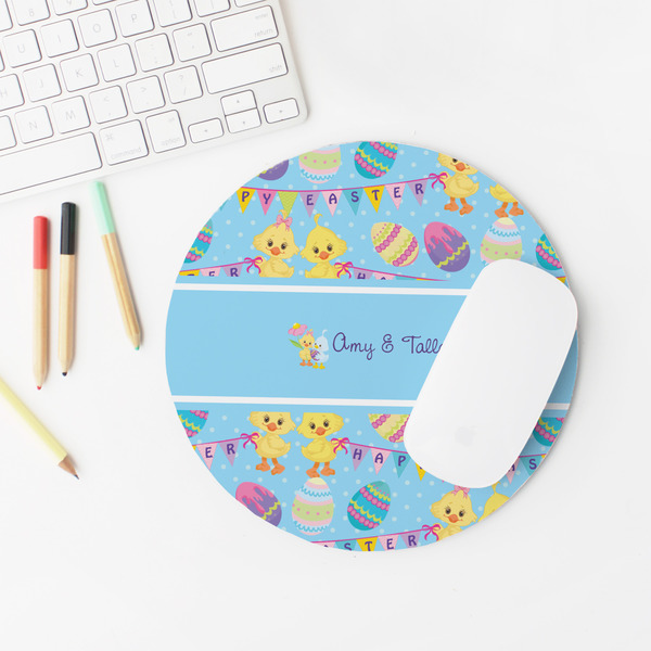 Happy Easter Round Mousepad - LIFESTYLE 2