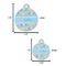 Happy Easter Round Pet ID Tag - Large - Comparison Scale