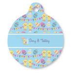 Happy Easter Round Pet ID Tag (Personalized)