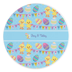 Happy Easter Round Stone Trivet (Personalized)