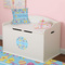 Happy Easter Round Wall Decal on Toy Chest