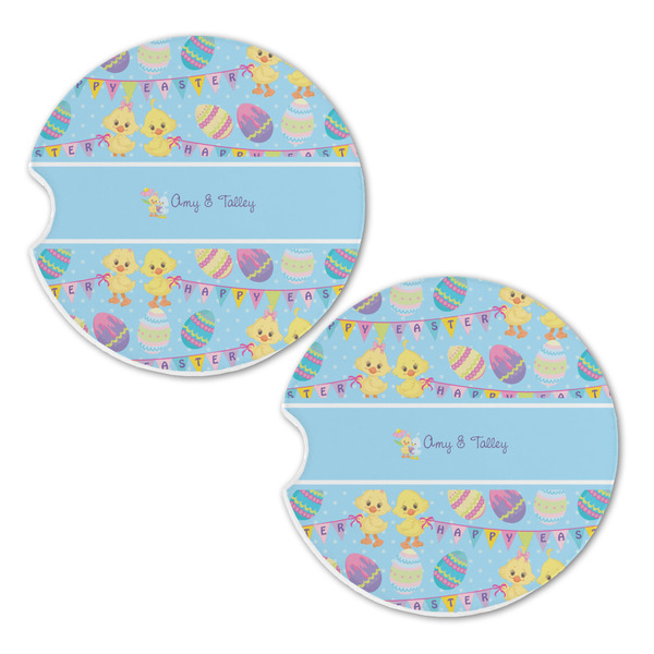 Happy Easter Sandstone Car Coasters - Set of 2